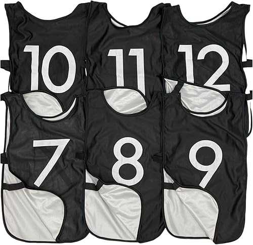 Miniatura 2 de LVL10 Sports Pinnies - Chaleco de práctica numerado reversible para fútbol, baloncesto Scrimmages - Adultos Niños