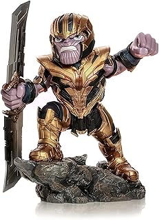 Iron Studios Marvel Avengers Endgame Thanos MiniCo Figure Toy, Hand-Painted PVC Collectible with Rock Base Display for Fans