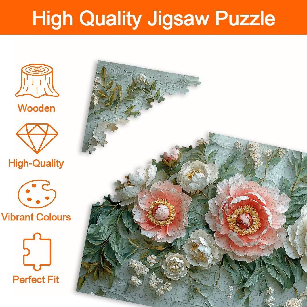 Puzzle kwiat, puzzle 2000 elementów, puzzle, prezent dla kobiet, dekoracja