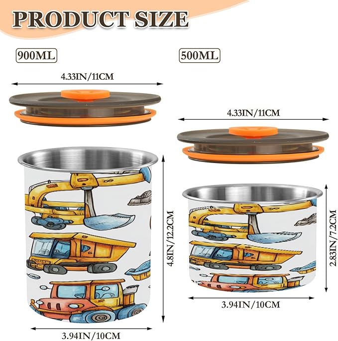 Caihoyu Recipiente Hermético de Acero Inoxidable para Alimentos 17oz miniatura 3