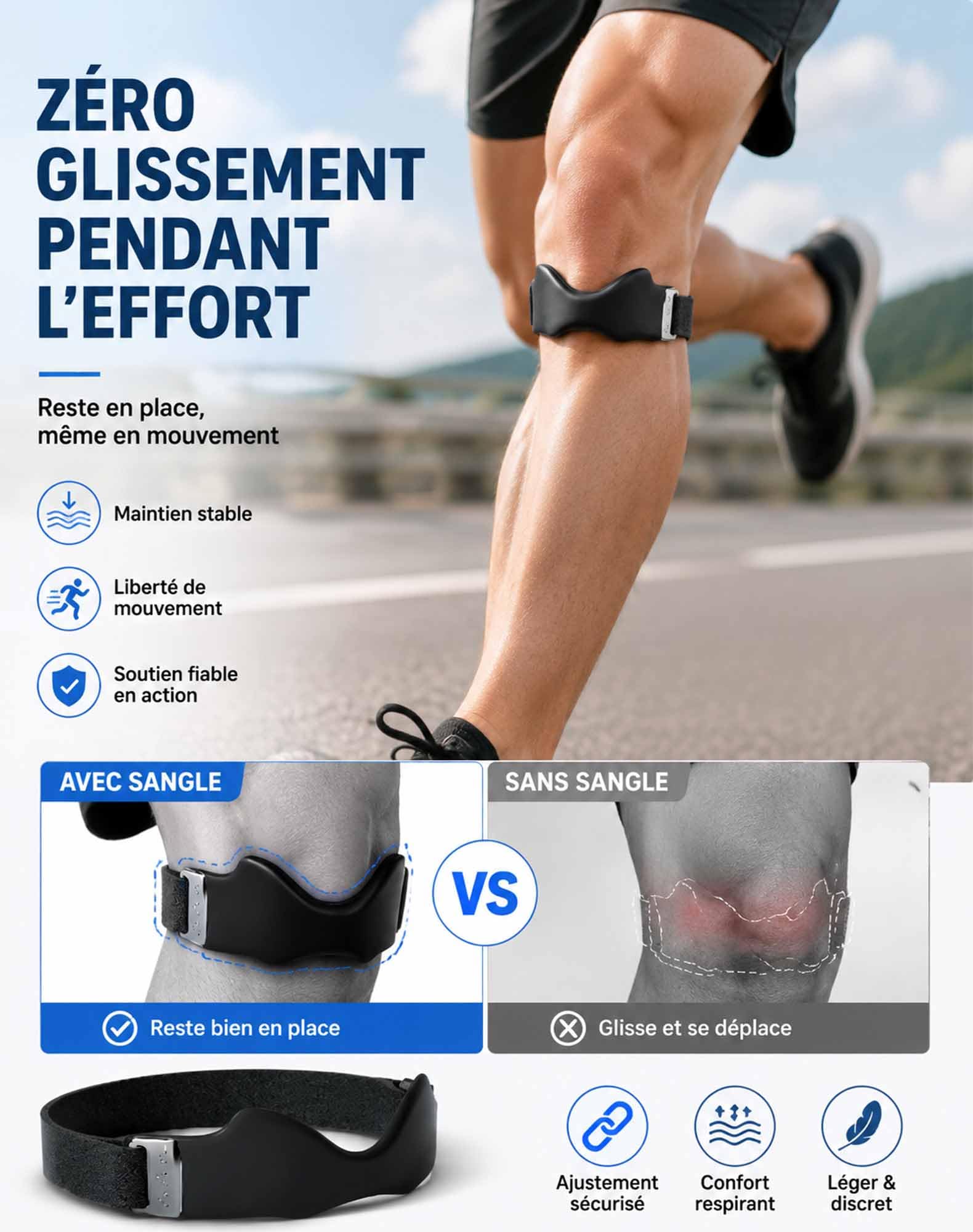 Kneeflex Verstellbare Kniebandage Für Stabilität Und Unterstützung (Grau,2)
