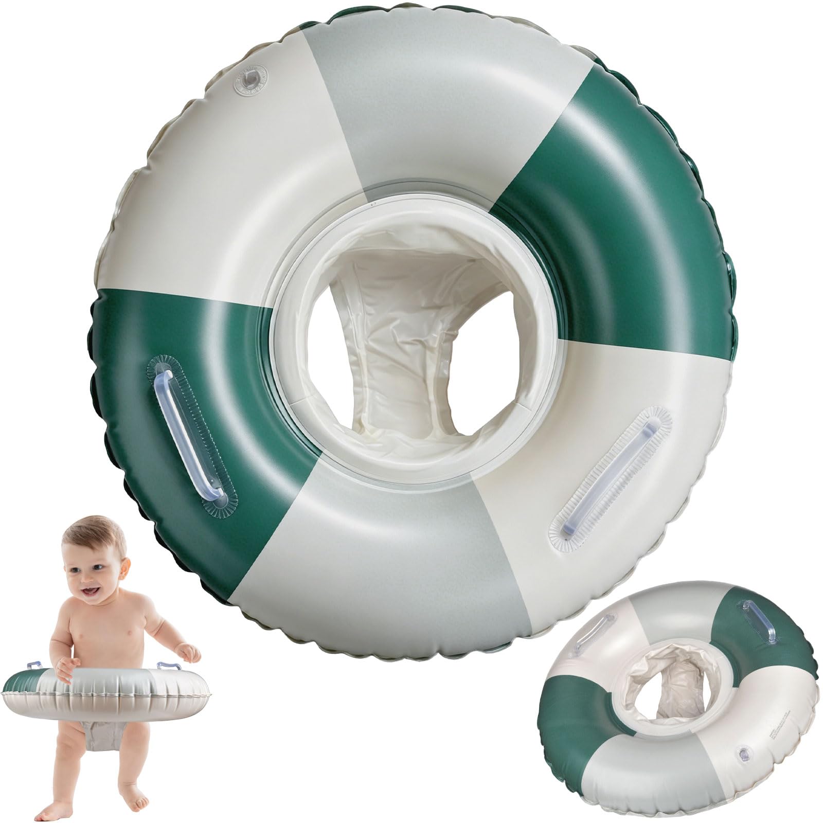 Baby Swimming Float, Baby Swimming Ring, Inflatable Baby Pool Float with Safety Seat, Fun Water Toys Bathing Accessories for Age 1-4 Babies Toddlers Kids Infant