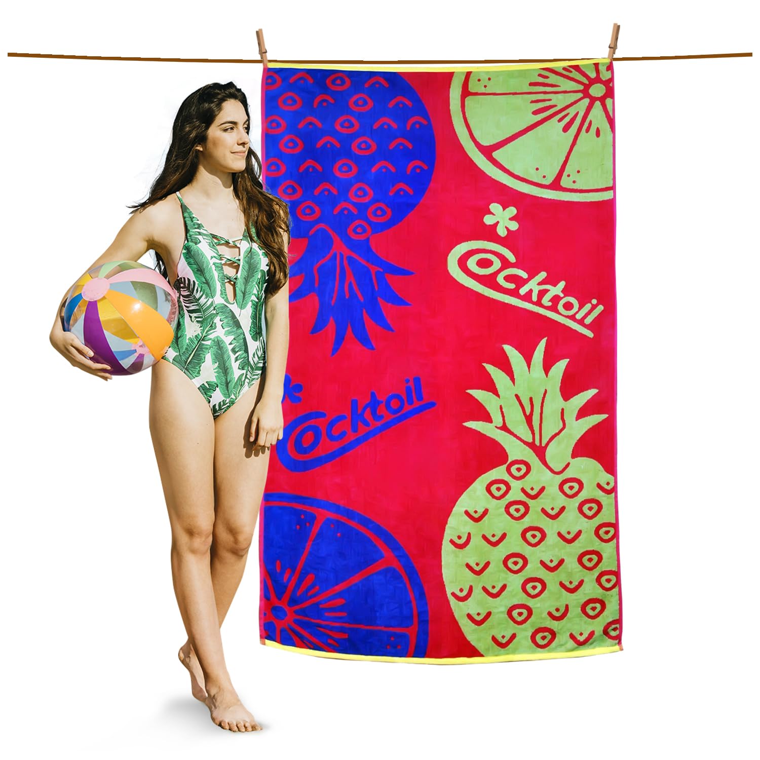 GC GAVENO CAVAILIA Pack of 1, Beach Towels For Adult, Men,Women & Kids, Lightweight & Super Absorbent Quick Dry Towels, Swimming Pool, Camping Large Towel, Extra Large Beach Towels For Adult