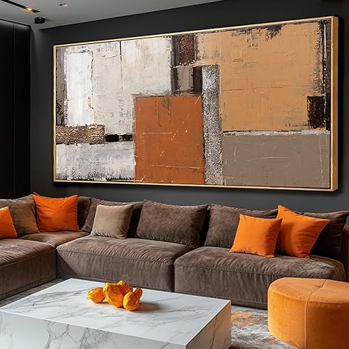 SDYA Lienzo decorativo amarillo colorido abstracto de pared de 29 x 58 pulgadas, decoraciones para sala de estar, decoración de pared, comedor,