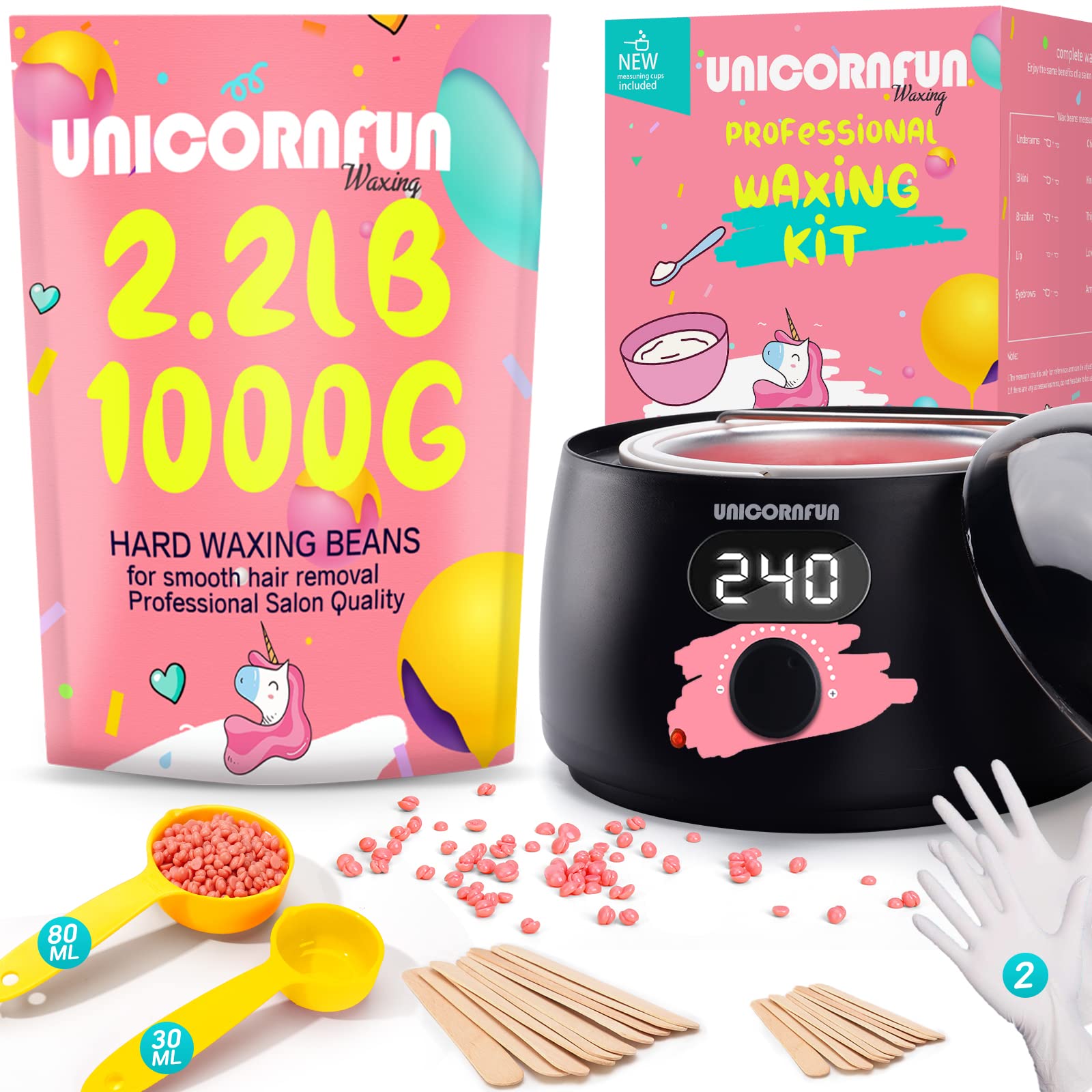 Photo 1 of *MISSING PARTS*  Unicornfun Wax Kit for Hair Removal -