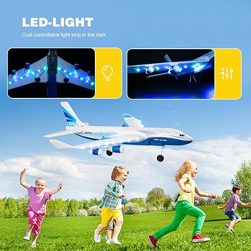 Miniatura 4 de 4DRC Avión de control remoto para niños y adultos, avión de control remoto G2 para principiantes y adultos, avión listo para volar con luz LED