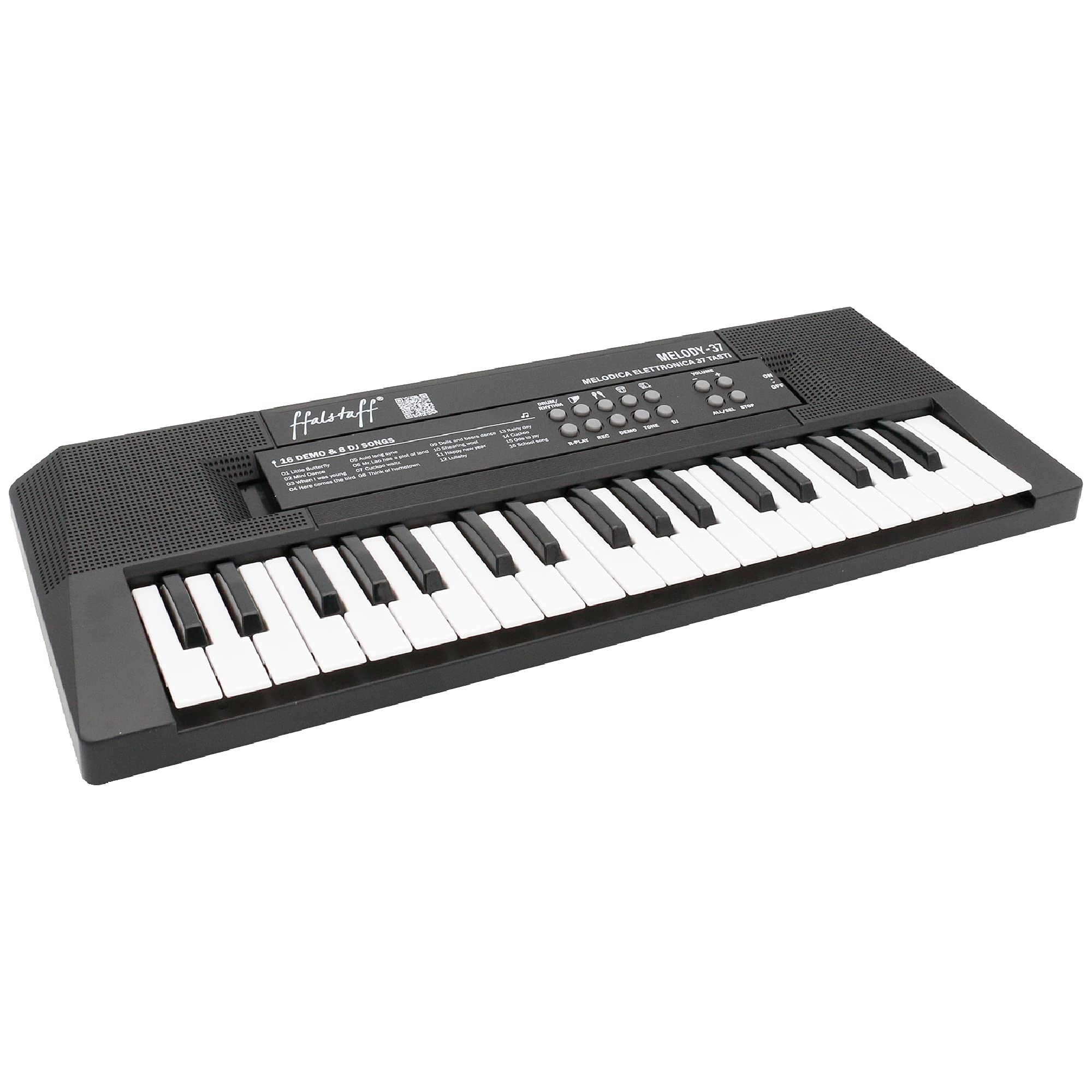 Melodica Elettronica ffalstaff 37 mini tasti con borsa con tracolla, Batterie Stilo e E-book "Suona la Tastiera" - Ottimo kit concepito per proteggere il tuo strumento durante il trasporto