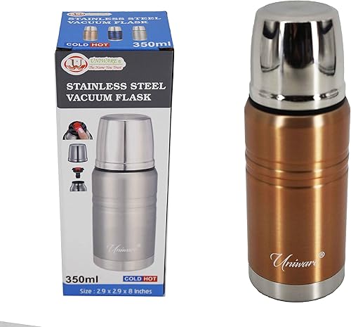 Miniatura 2 de UNIWARE Gold 2464GD - Frasco de vacío de acero inoxidable (11.8 fl oz), 2.9 x 2.9 x 8.0 pulgadas