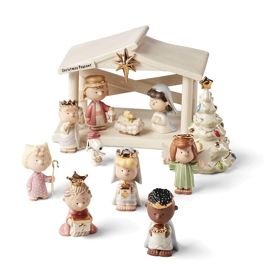 【新品】Peanuts Christmas Pageant ミニチュア Peanuts Mini Nativity Full Set by Jim Shore Canada
