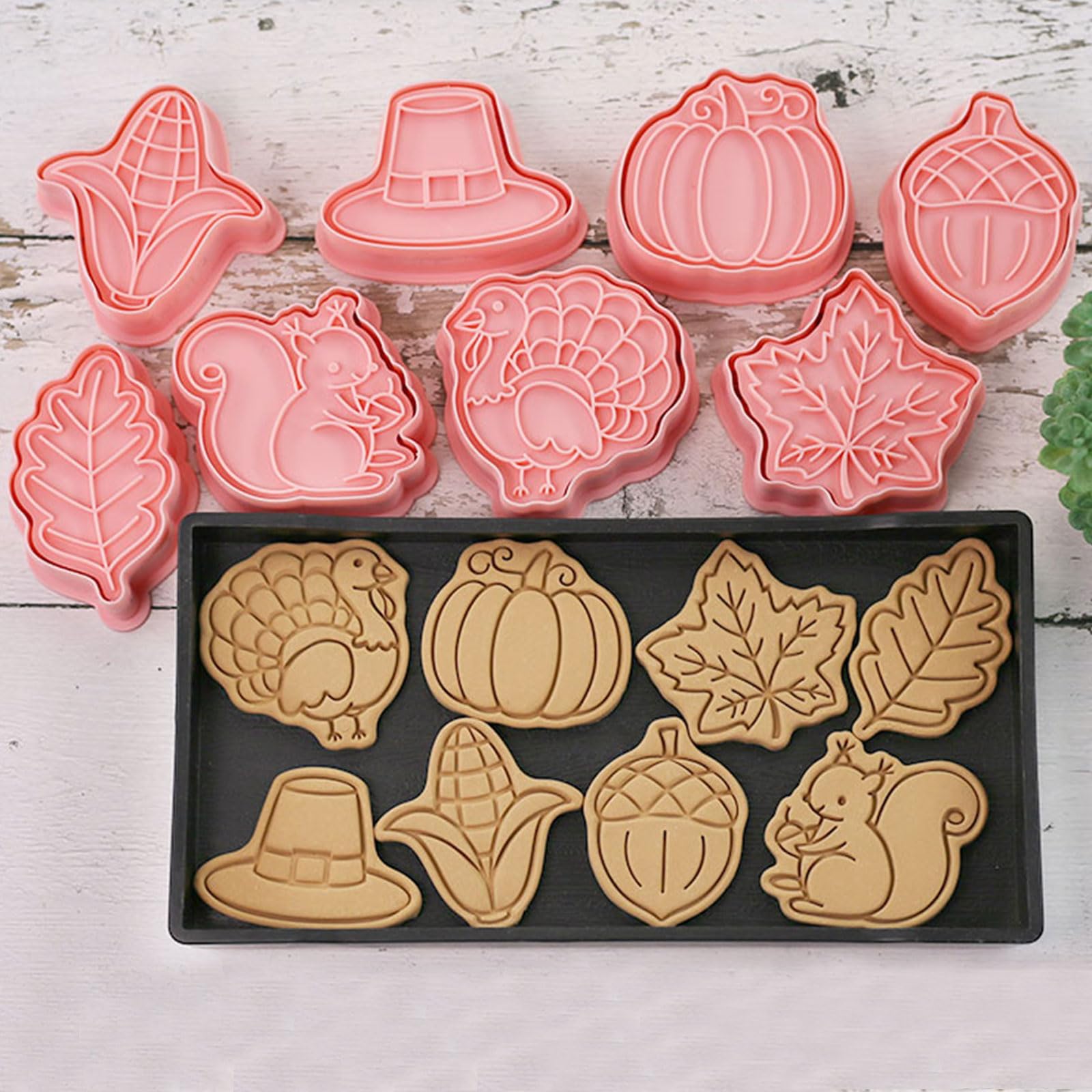 Formine per biscotti a forma di zucca, confezione da 10 stampi per biscotti, fondente, espressioni facciali, stampi per biscotti spettrali