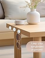 Vista 4 de Paquete de 6 organizadores de lentes de sol montado en la pared, soporte colgante para lentes de sol, organizador de almacenamiento de lentes de sol