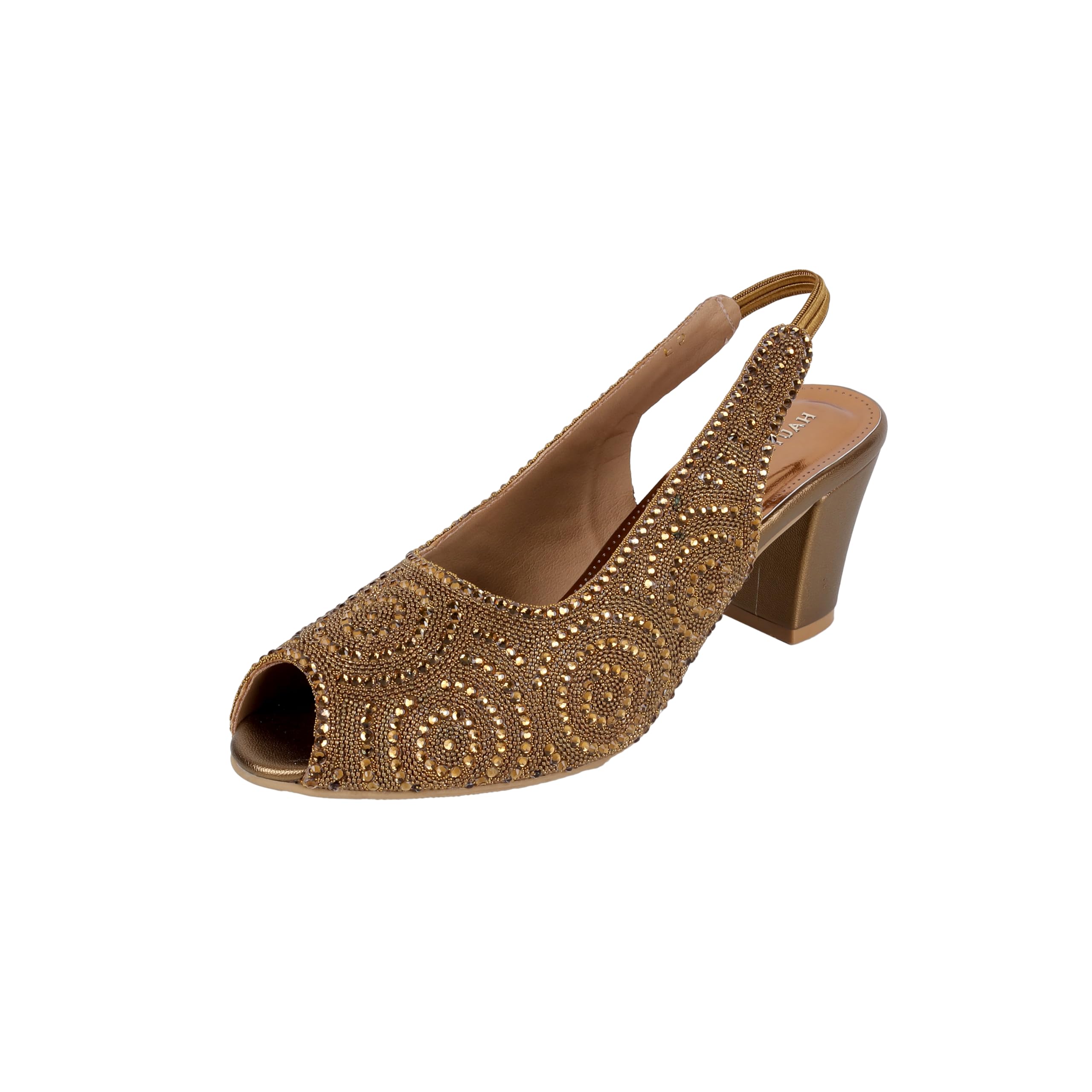 mochi Women Fabric Embellished Slingback Heels-picture-52