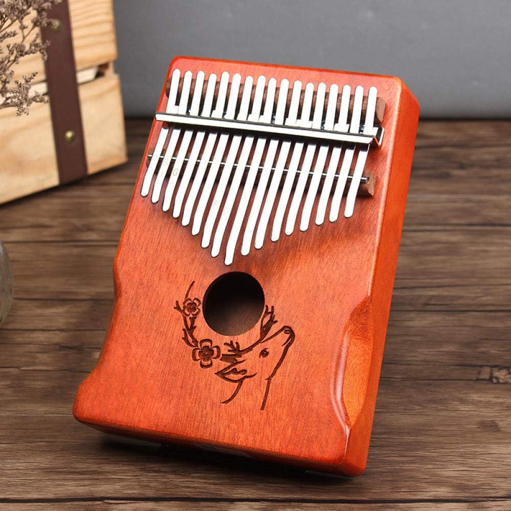 HAOLAIWU Kalimba Thumb Piano 17 Key Solid Mahogany Thumb Finger Piano Sanza Mbira Calimba Body Musical Instrument Xmas Gift-d