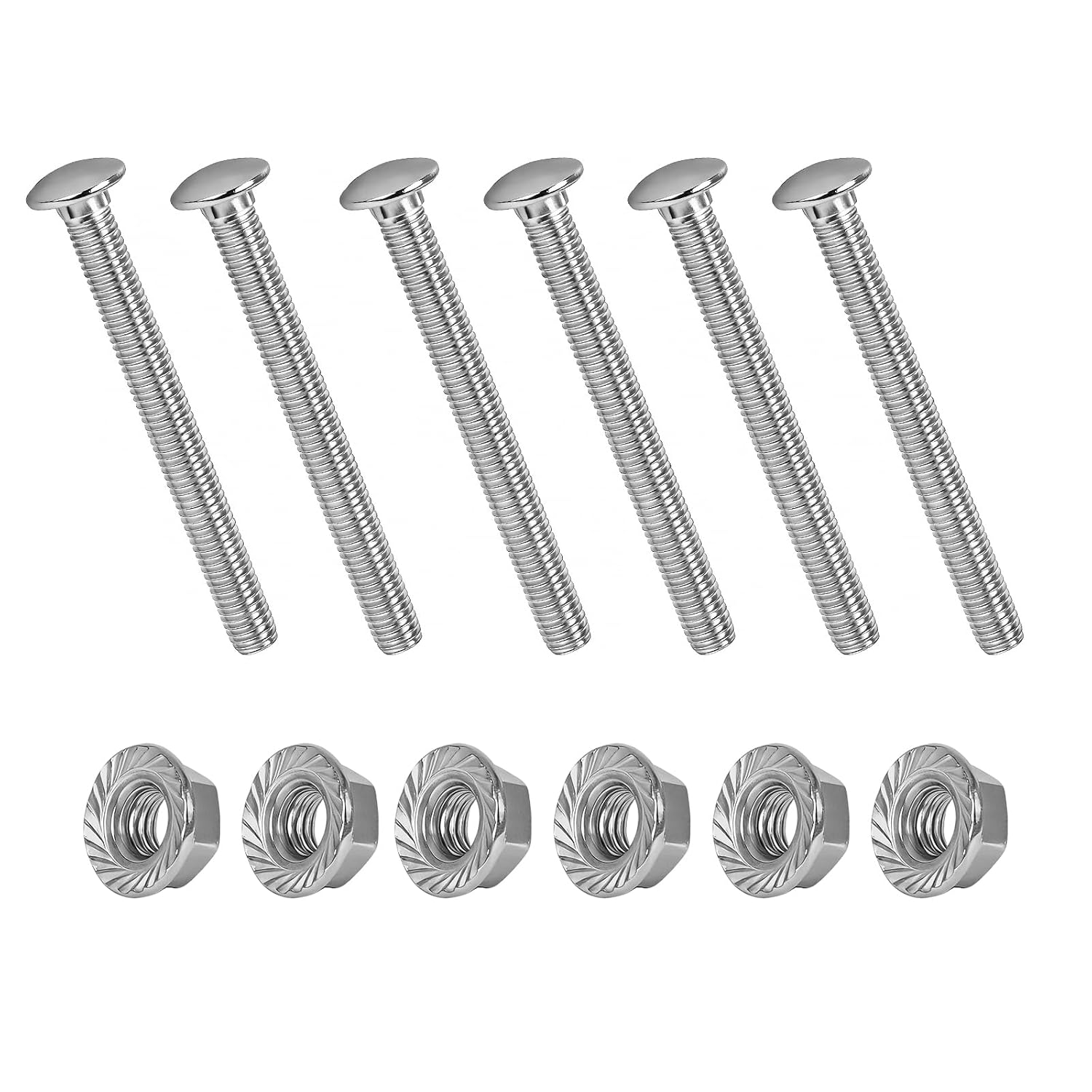 Trailer Hitch Bolt Kit—Stainless Steel Bolts with Flange Nuts (4 Sets)