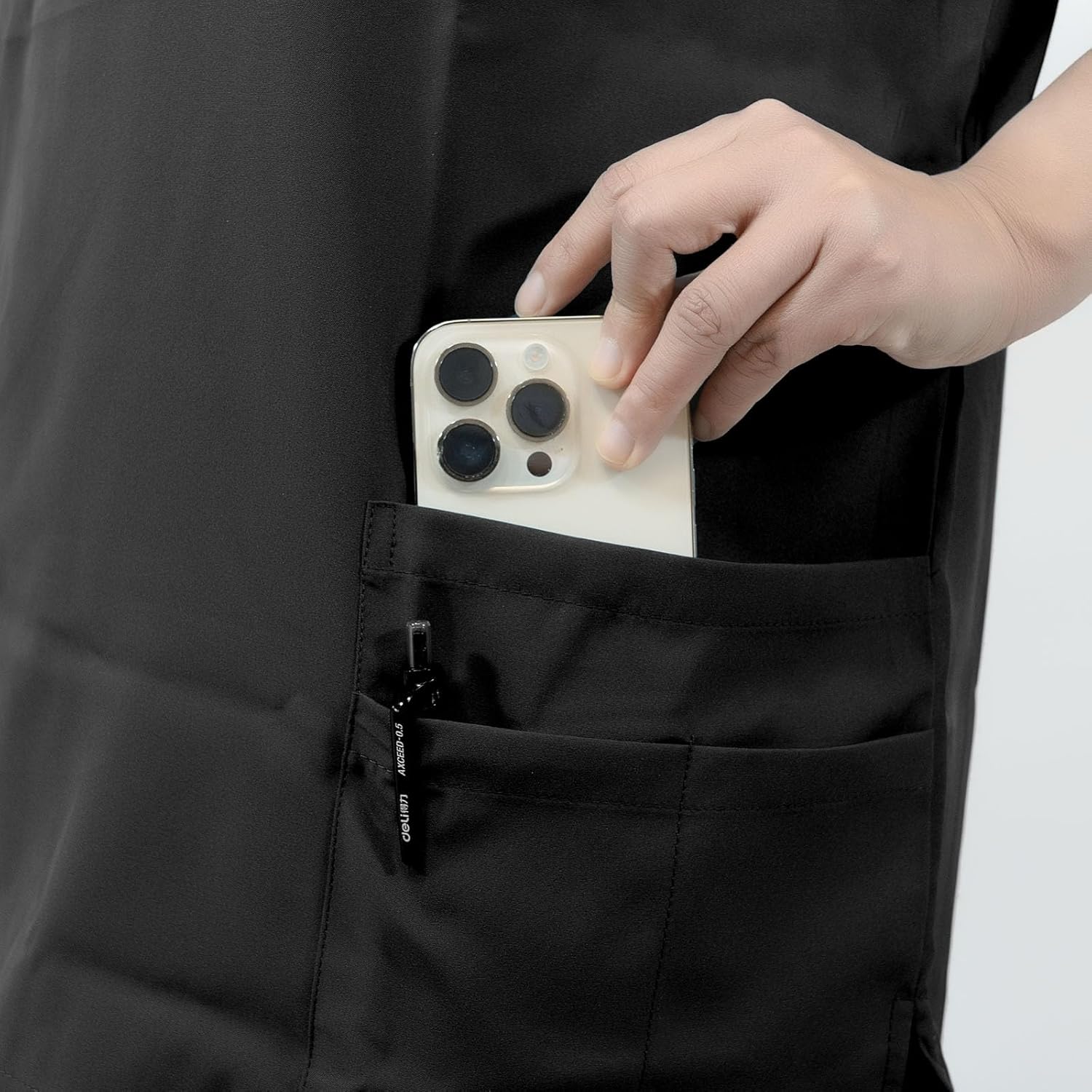 VICOGARD Scrubs Set for Women Medical Uniform–Stretch V-Neck Top & Straight Leg Pants with 9 Pockets for Nurse Workwear - Image 4