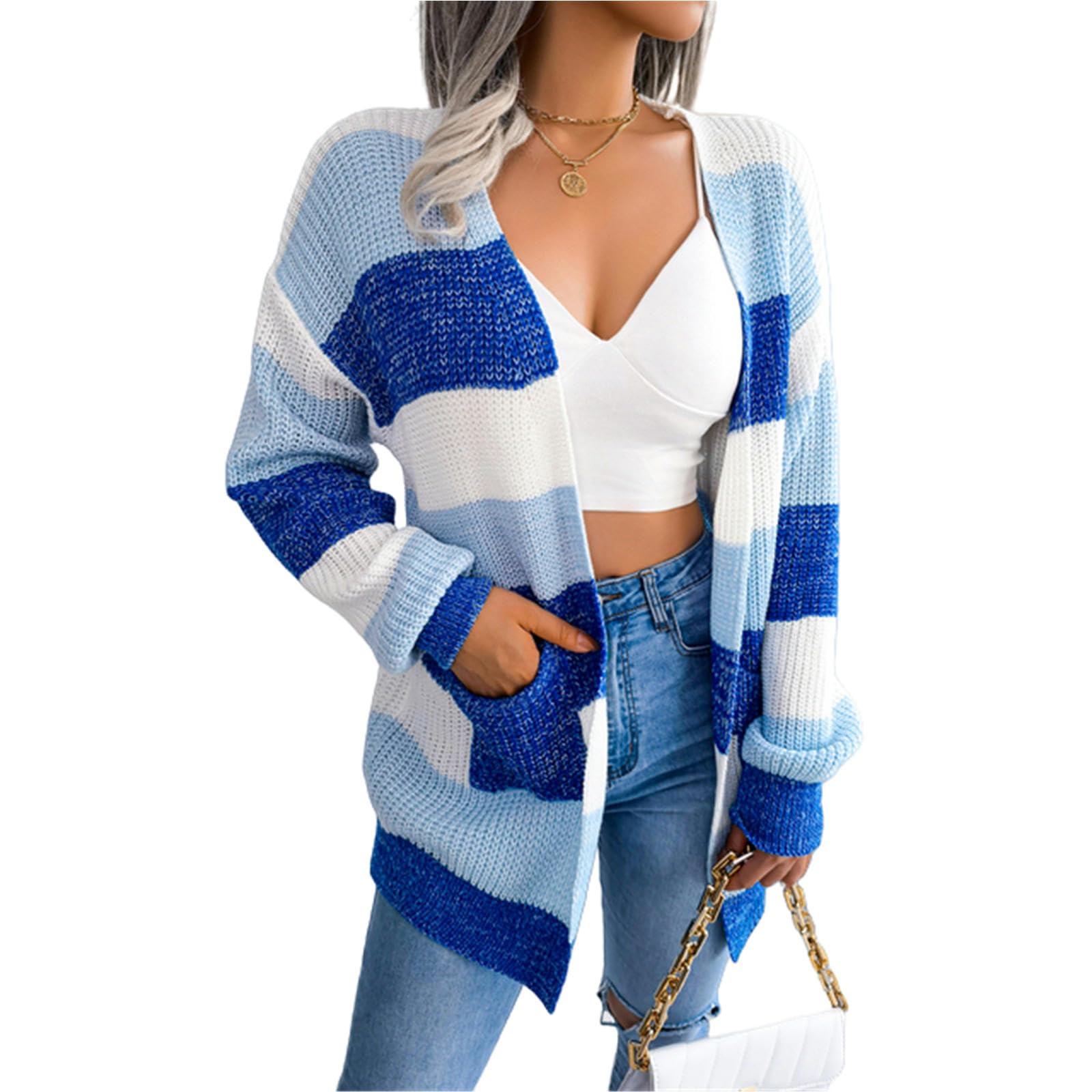 NOGRAX Cardigan Estivo Donna Donne Campiato Casuale Castiche Cadietto Carditer Miglia