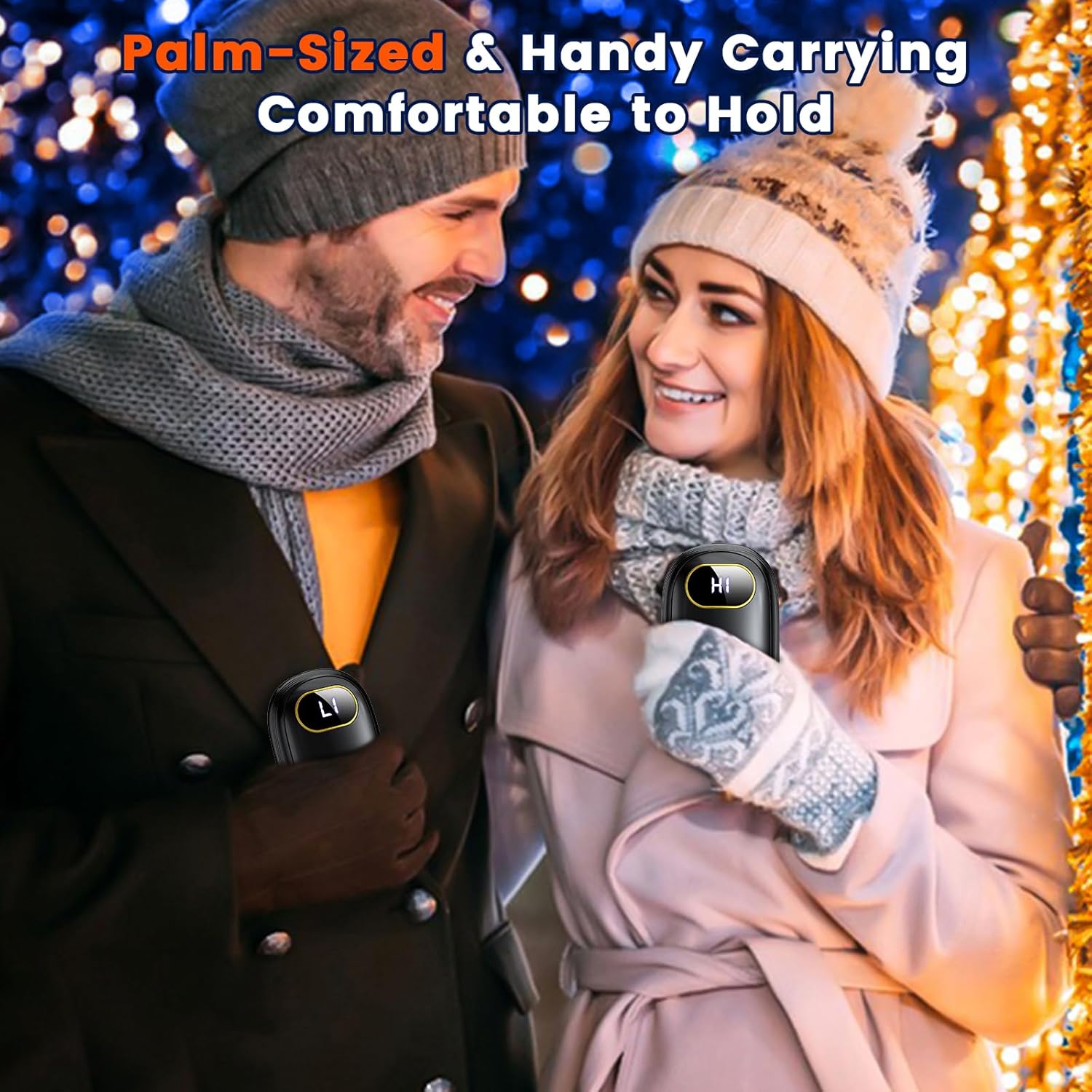 Electric Hand Warmers Rechargeable with Flashlight, LED Display, 17Hrs Warmth, Dual-Side 4 Levels Fast Heating Portable Pocket Heater for Hunting, Camping, Golf, Outdoor, Gifts for Women/Men - Image 6