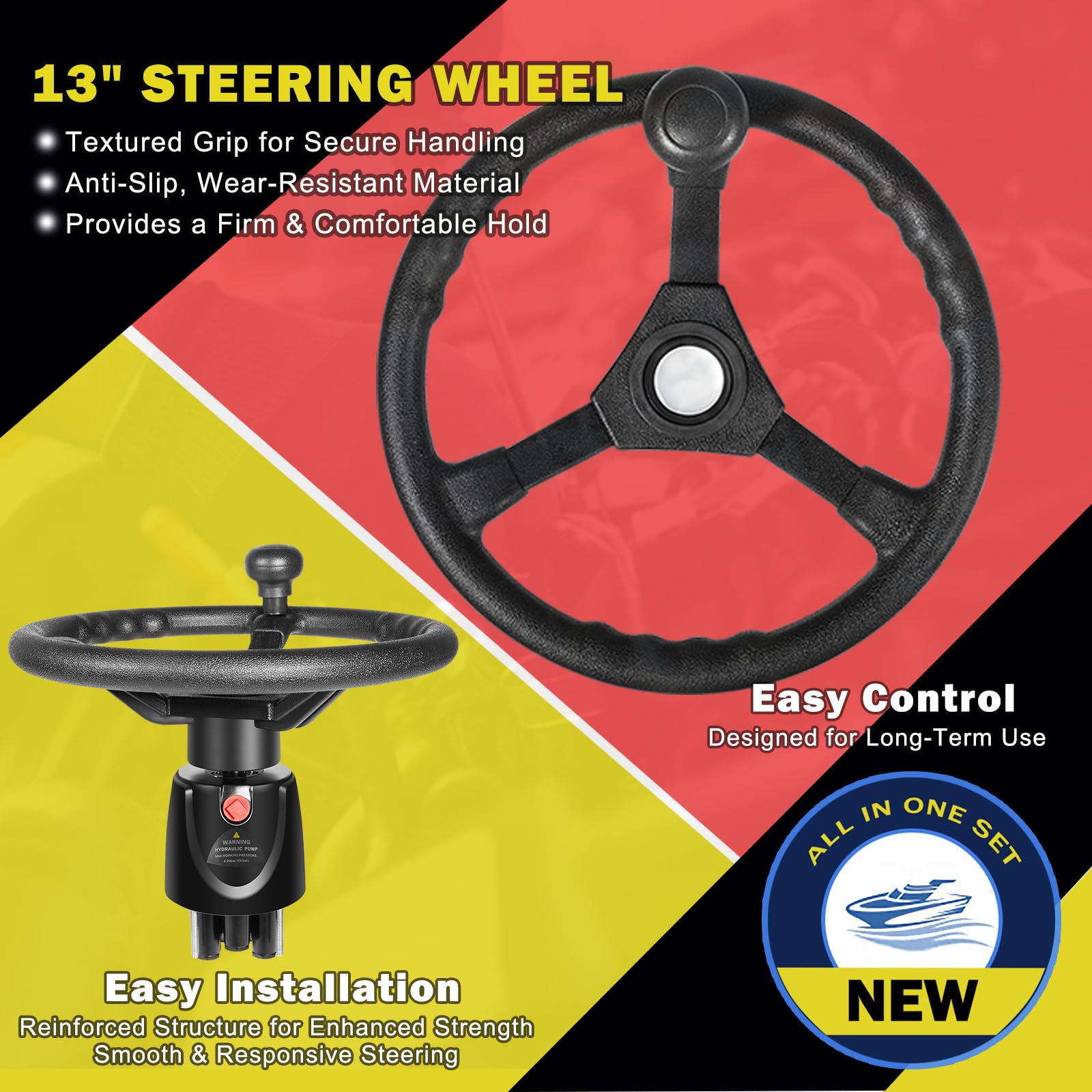 150HP Outboard Hydraulic Steering Kit with 13