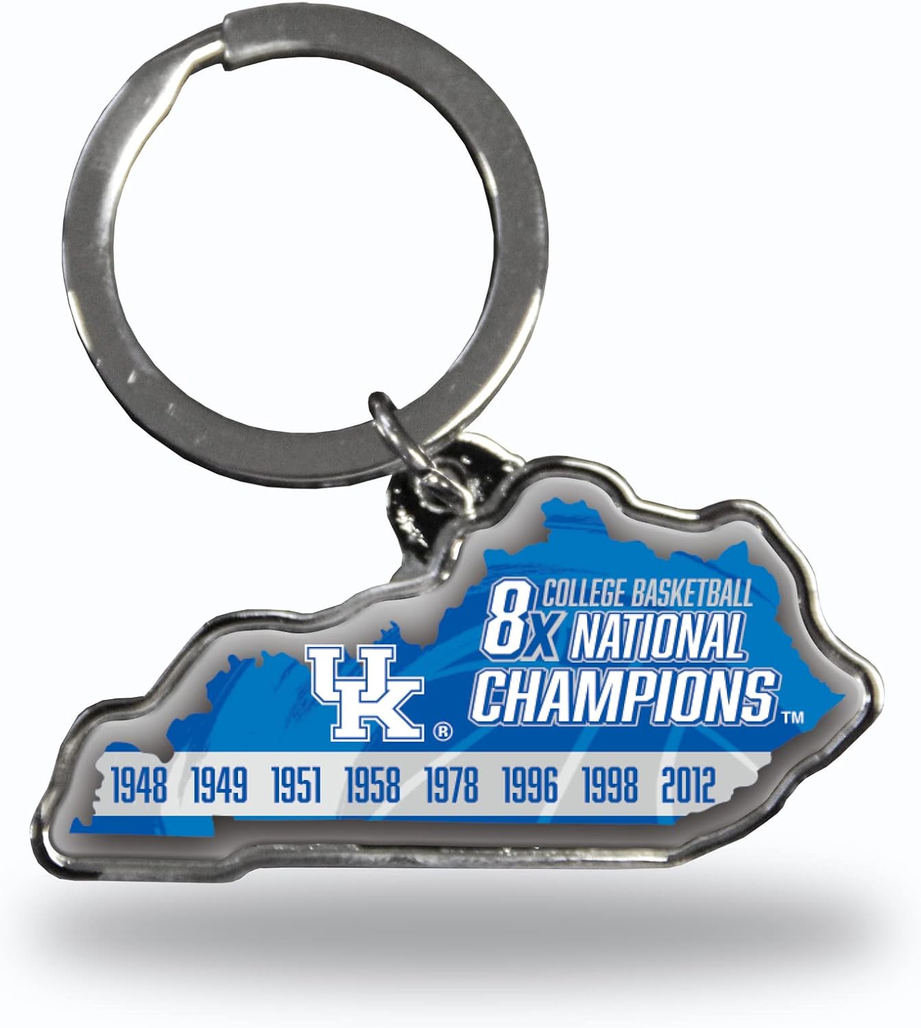 Rico Industries NCAA Kentucky Wildcats Champ State Shape Keychain