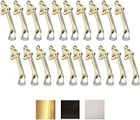 Vista 7 de Litepak - Tope de puerta abatible, soporte premium, 4 pulgadas (níquel satinado, paquete de 2)