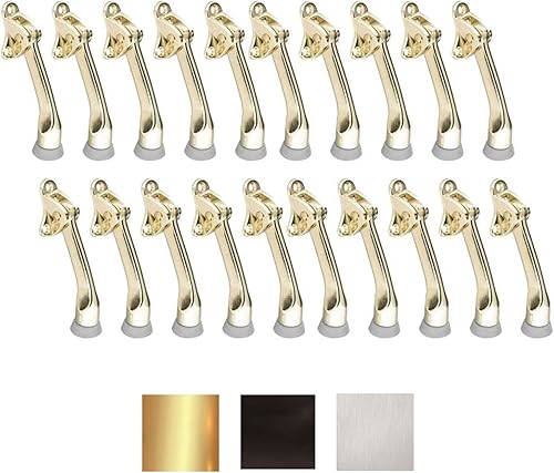 Miniatura 5 de Litepak Kickdown Tope de puerta Premium Soporte Flip Doorstop 4" (níquel satinado, 2 unidades)