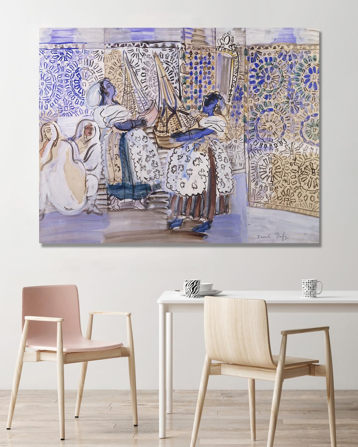 Raoul Dufy Prints, (bez tytułu 64), plakat podróżny w stylu vintage, sztuka impresjonistyczna, obraz ścienny na płótnie do dekoracji domu, 30 x 40 cm, tylko płótno