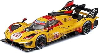 Bburago Ferrari Racing 499P Le Mans HYPERCAR (2024) AF Corse #83 – Coque Rigide de Luxe – Échelle 1:43 – Réplique de Voiture de Course de Collection Incroyablement détaillée