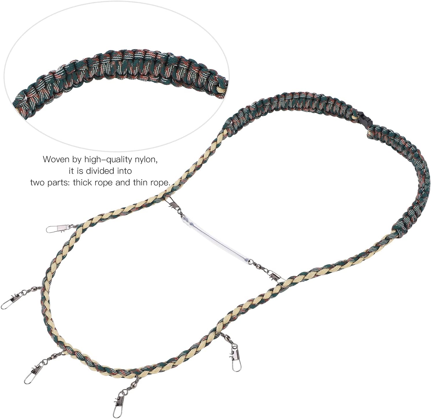 Fishing Nylon Braided Lanyard, Fishing Lanyard Around Necklace Fishing Nipper Patch Forcep Tippet Holder Tools Fly Tying Tools