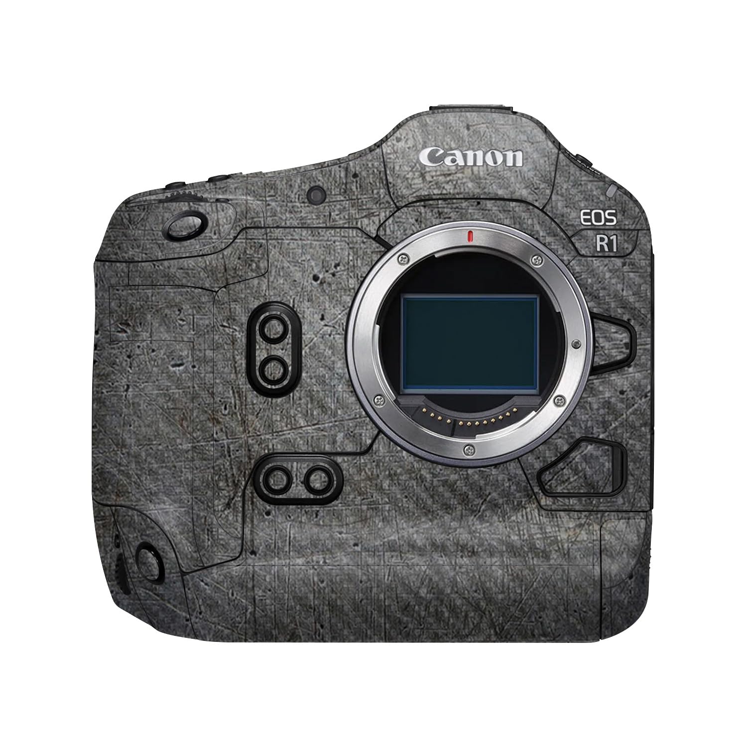 Carbon Fiber Camera Skin Compatible with Canon EOS R1 (2024) - Scratched Up - Premium 3M Vinyl Protective Wrap Decal Cover - Easy to Apply | Crafted in the USA by MightySkins