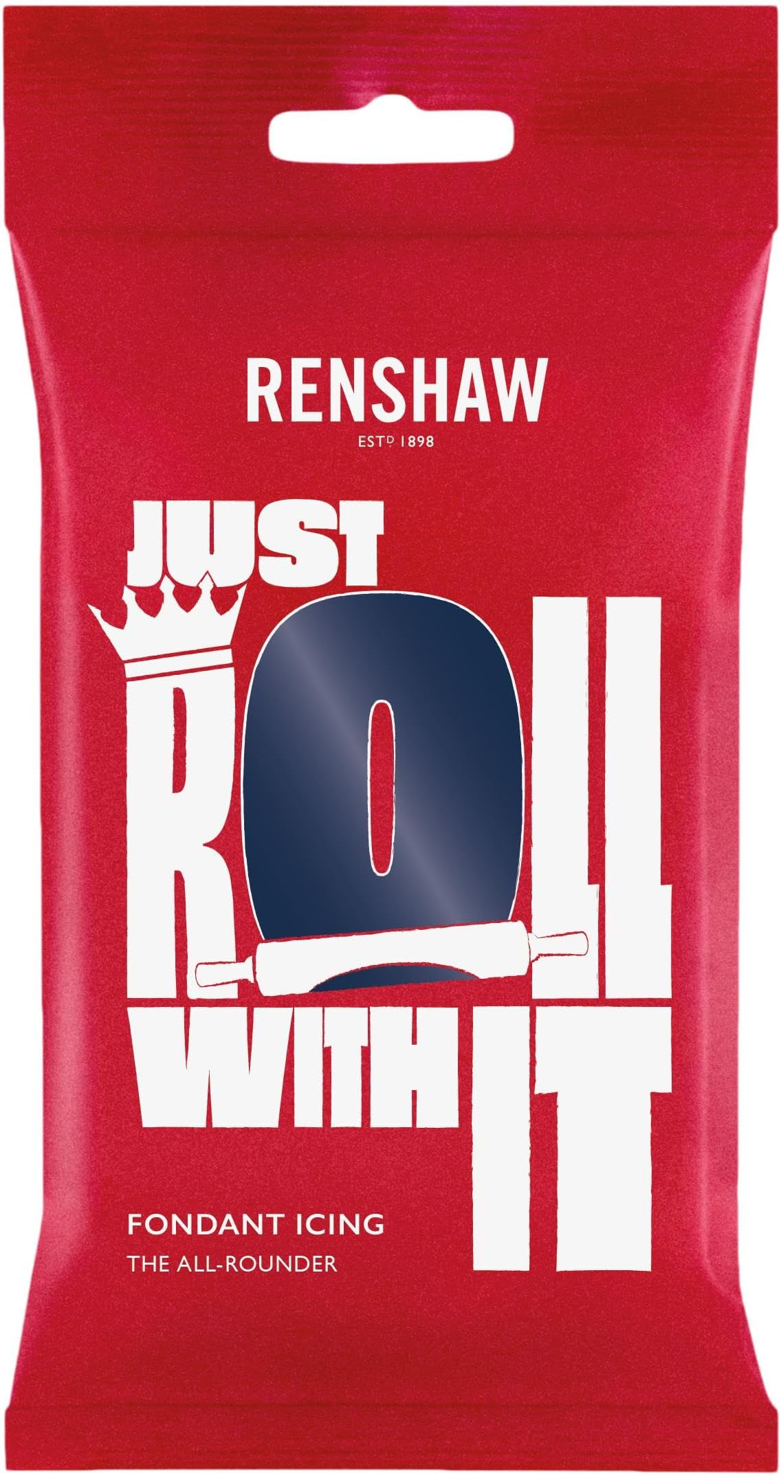 Navy Just Roll With It Fondant Icing, 250 g (Pack of 1) - Ready to Roll Icing for Cakes