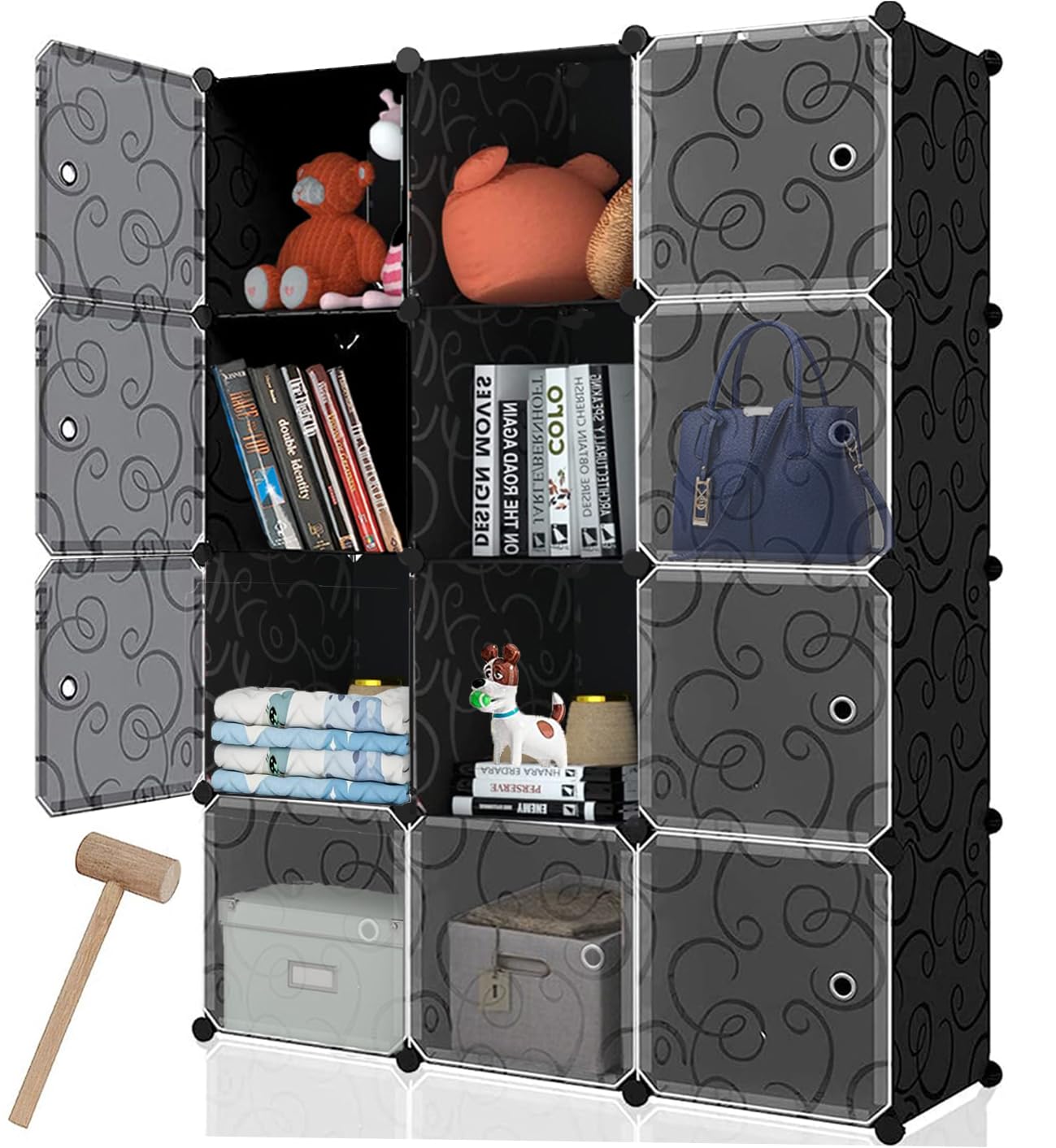 Fujampe 12 Cube Storage Organizer 14x14 inch DIY Closet Storage