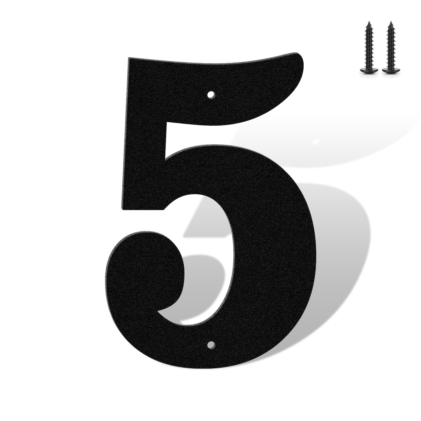 5 Inch Matte Black Rustproof House Numbers Letters,Heavy-Duty Metal Address Numbers for House,Weatherproof 0-9 Numbers & A-Z Outdoor Metal Letters Full Set for Door,Gate,Mailbox(5)