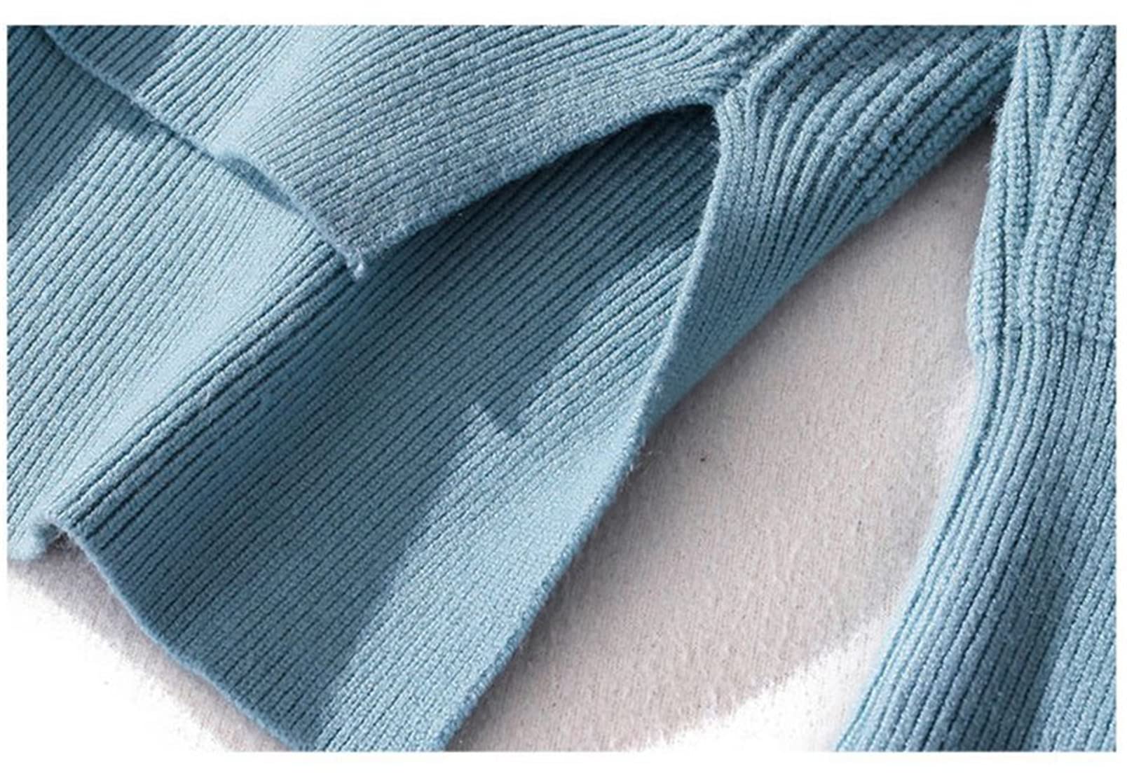 Suéter de cuello alto de las mujeres Otoño Invierno Grueso cálido Jersey Tops Slim Fit Knitwear