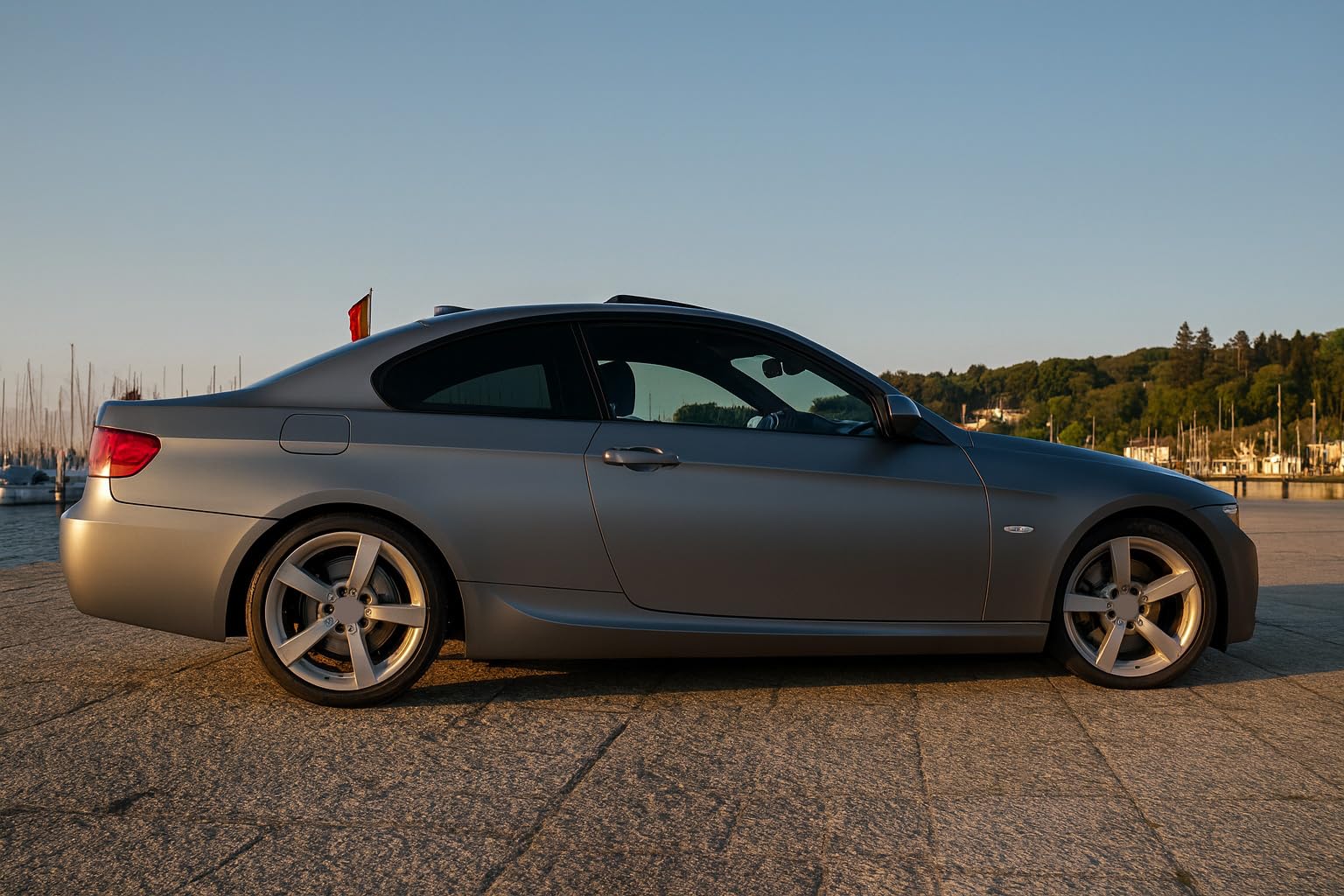 Matte Gun Metal Grey Vinyl Wrap Roll z technologią Air Release (45 cm x 1,5 m)
