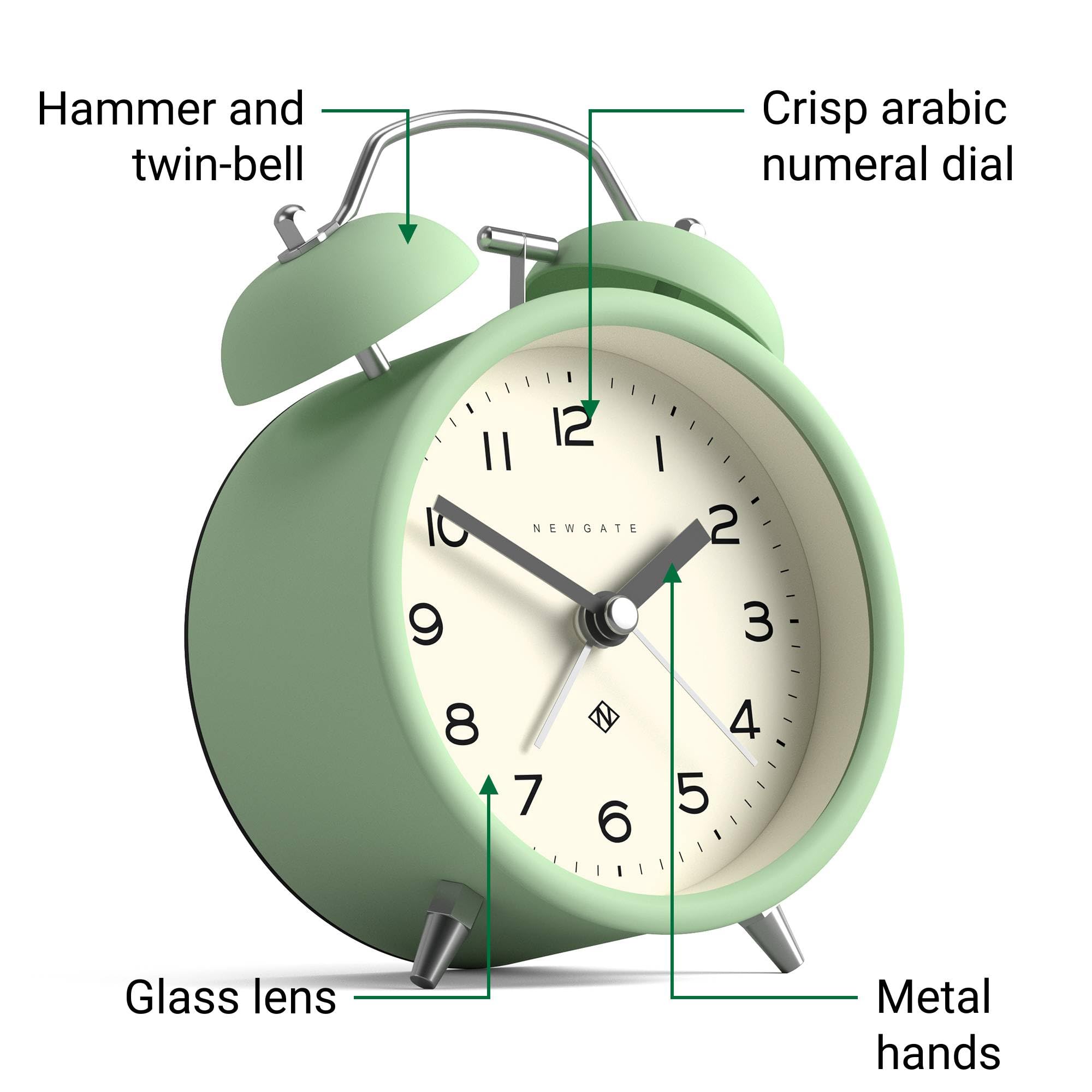 Amazon.com: NEWGATE® Charlie Bell Echo Alarm Clock | Modern take