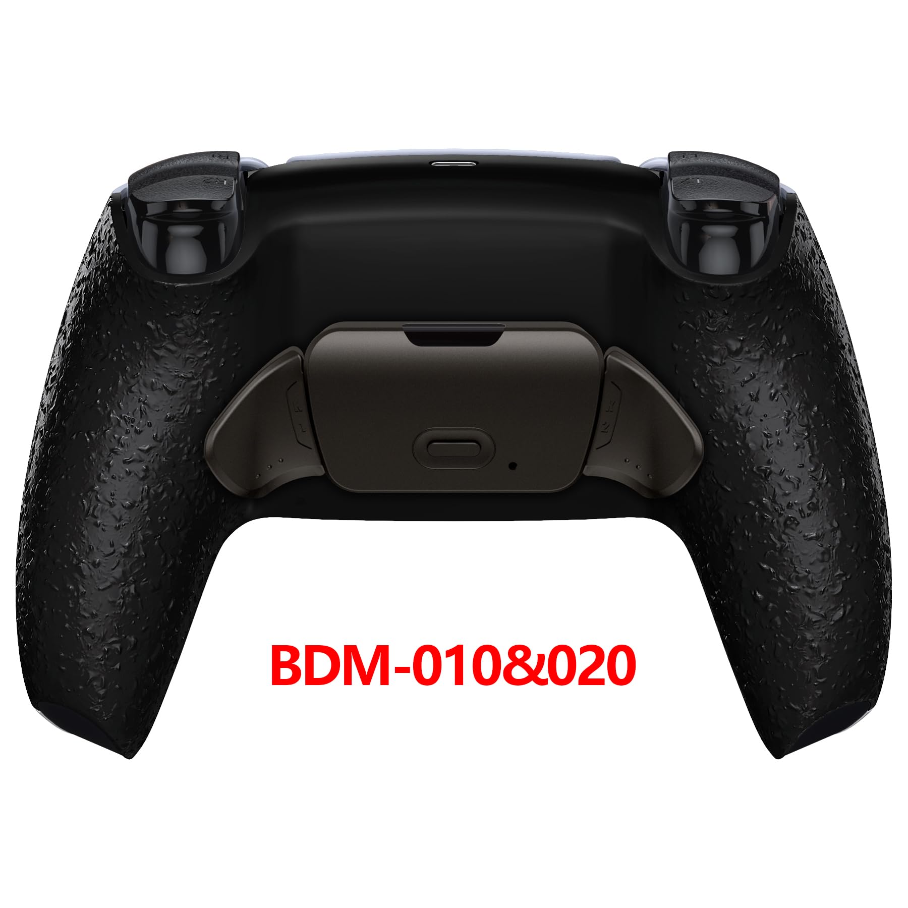 eXtremeRate Rise2.0 Remap Kit Metallo per ps5 Controller BDM-010/020, 2 Palette Paddles Back Button Tasti Aggiuntivi Programmabili & Cover Posteriore per ps5 Joystick-Nero Antiscivolo