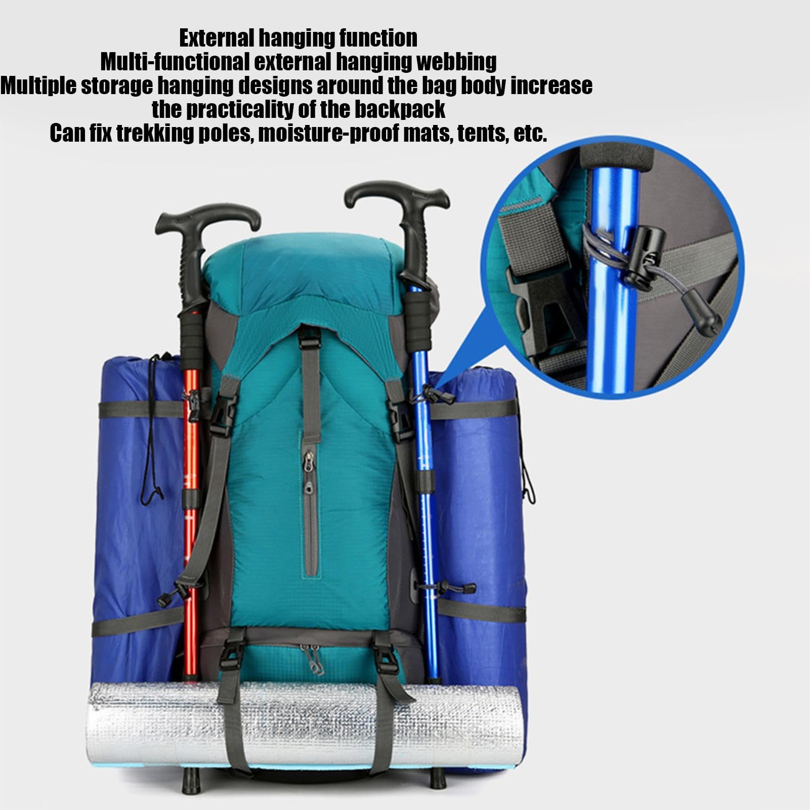 Sprzęt do wędrówek z plecakiem | Wyściełany plecak turystyczny | Sprzęt kempingowy Plecak na co dzień | Ergonomiczny plecak outdoorowy, plecak z paskami na ramię, plecak turystyczny, składany plecak