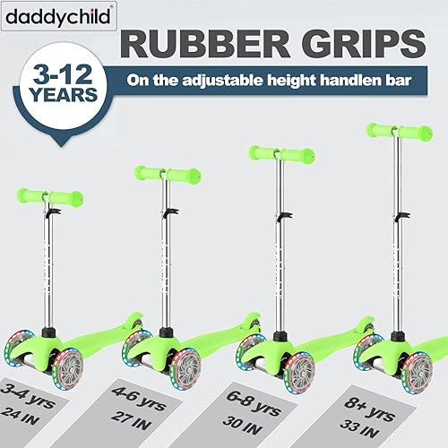 Miniatura 4 de Patinete de 3 ruedas para niños, patinete para niños de 3 a 6 años de edad, scooter para niños y niñas con ruedas iluminadas, mini scooter para niños