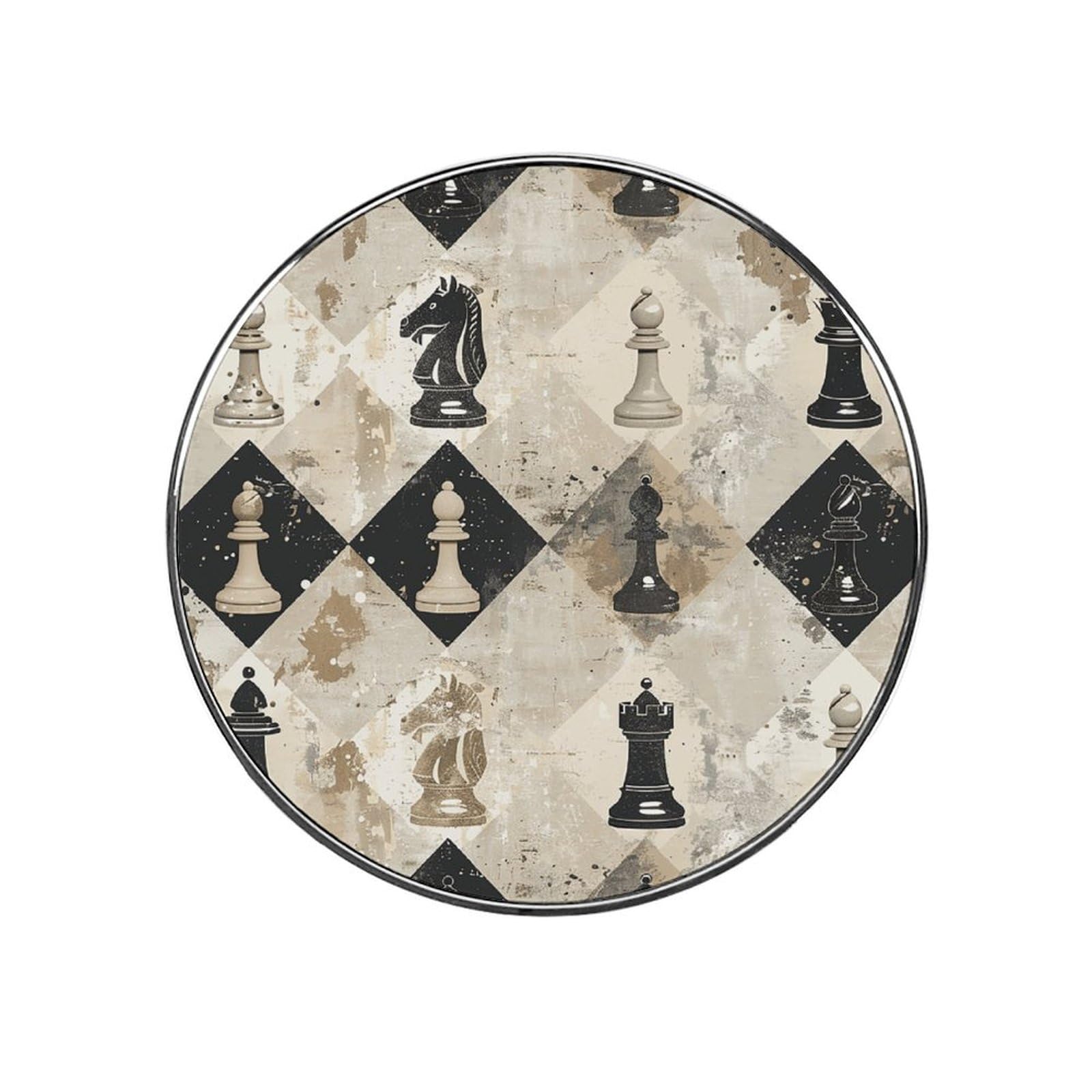 Autocollant magnétique pour réfrigérateur motif échecs marron cache-misère