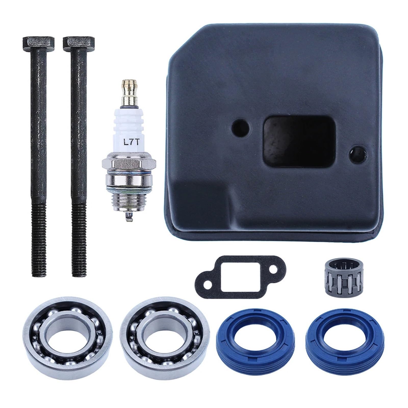 Silenziatore di Scarico for MS180 MS170 018 017 Kit Guarnizione Cuscinetto Albero Motore for bullone silenziatore, Candela, Cuscinetto ad Aghi