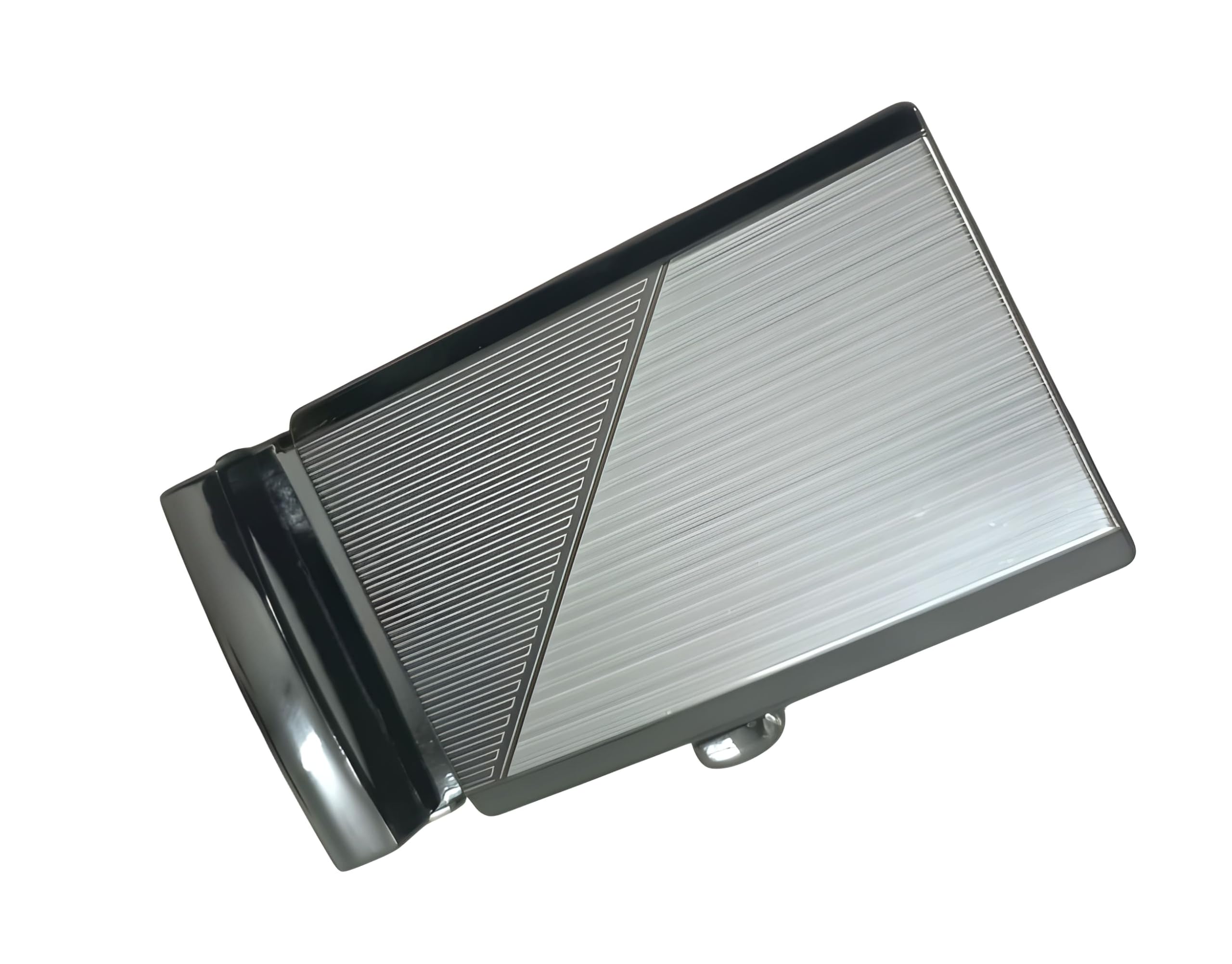 Men's Auto-Lock Reversible Belt Buckle Only, 35 mm width (1.35inch), Metal Classic Style Formal Casual Business Jeans Party Everyday wear Grey Black