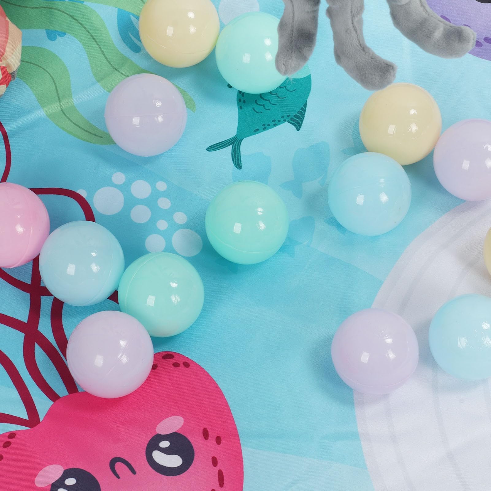 EMUKOEP Tappetino da Gioco per Neonati Tappetino da Gioco Multifunzionale per Palestra per Bambini Promuove Lo Sviluppo Facile da Pulire per Gattonare Giocando in Blu