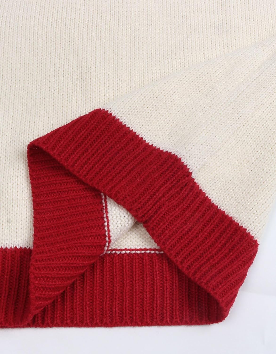 Women Big Cute Heart Sweater Long Sleeve Crew Neck Elbow Patchwork Knit Hearts Pullover - Image 8
