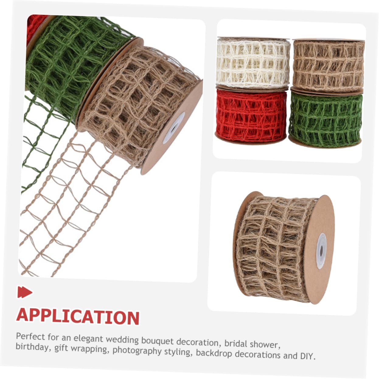 5stücke Mesh Sackleinen Drahtband Für Diy Bastelprojekte Und Geschenkverpackung Für Weihnachten Garten Und Festlichkeiten Rustikales Design