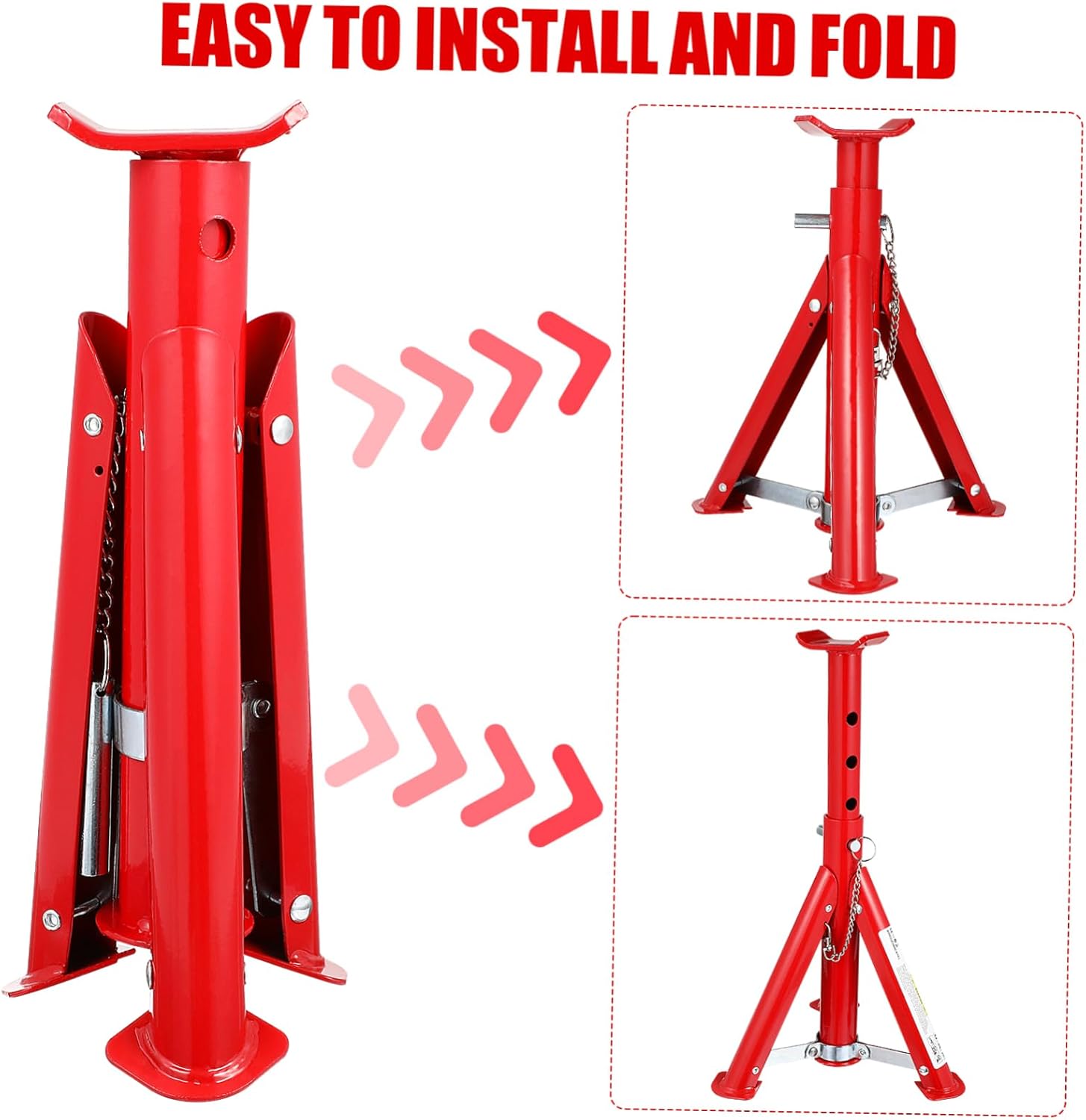 Vaguelly 2pcs Scissor Jack Stand for Car Capacity Jack Stands Adjustable Heights for Rv Trucks Autos