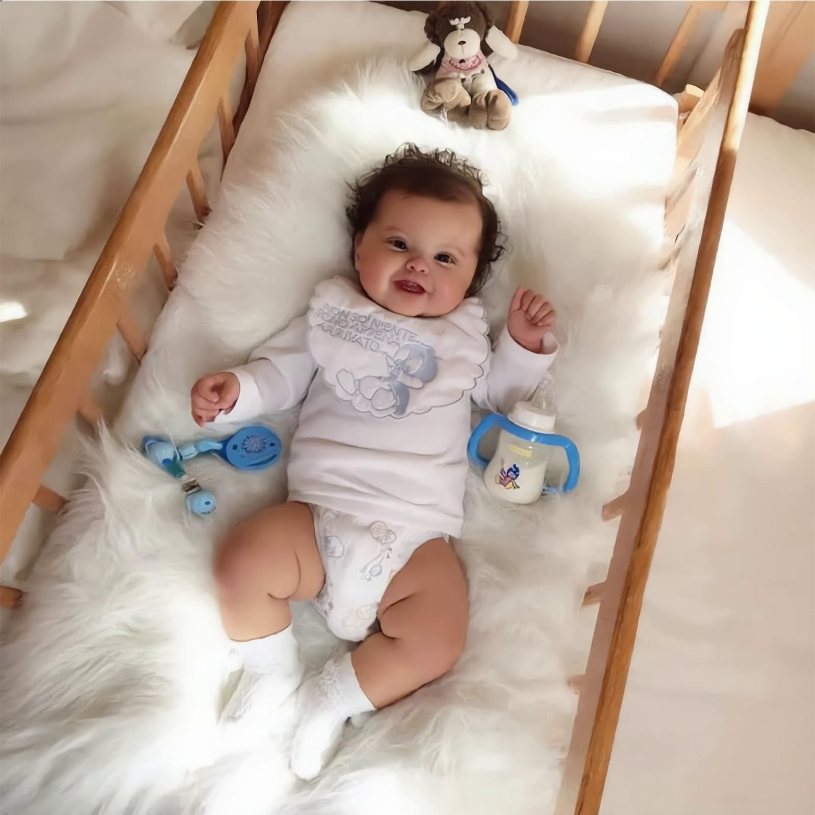 Muñeca de bebé realista de 24 pulgadas (60 cm) – Muñeca hiperrealista, hecha a mano de silicona suave y algodón. Juguete y regalo para niñas y niños, apto para niños de 3 años