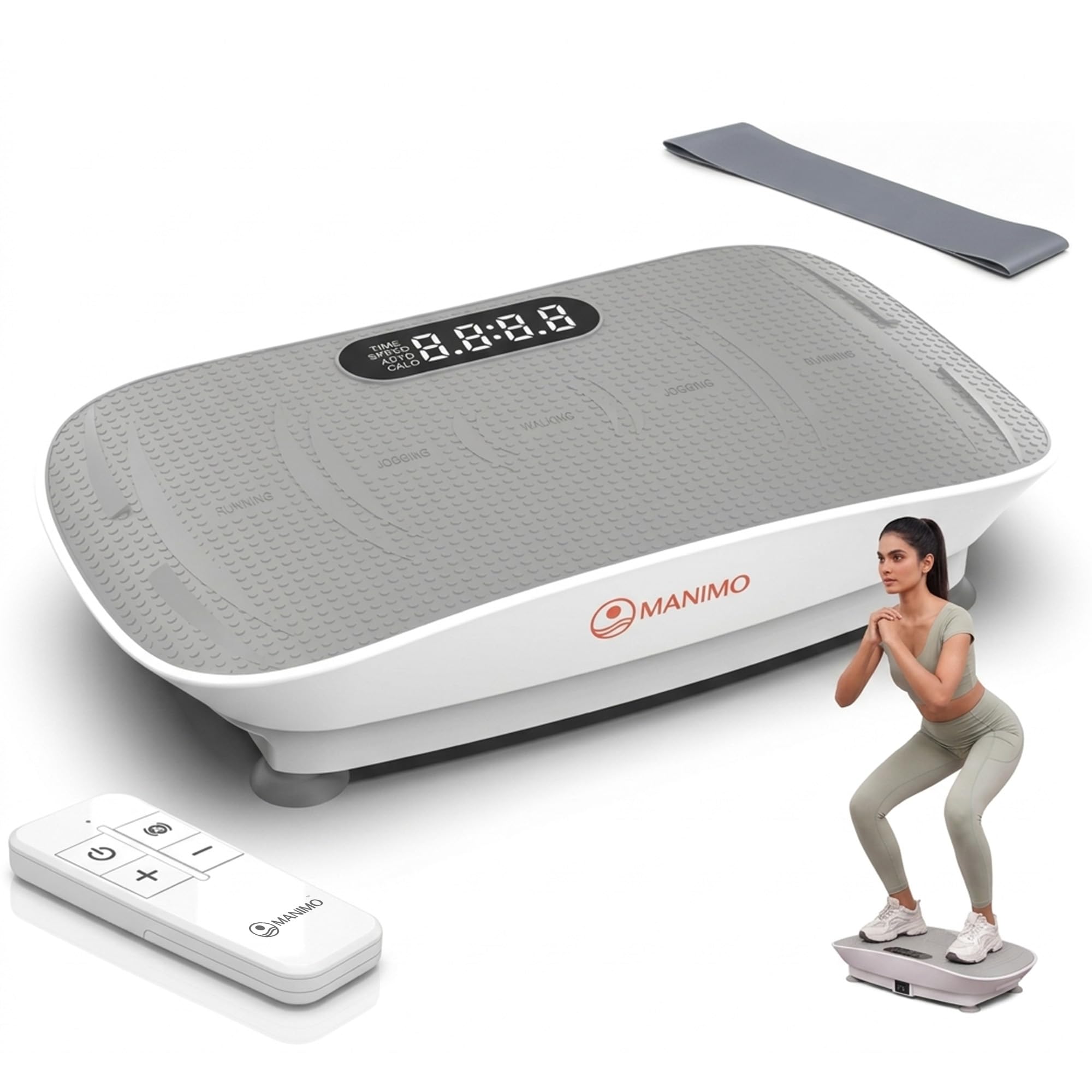 Manimo Vibration Plate Exercise Machine with Remote Control & Resistance Bands, Bluetooth Speaker, 10 Speed Levels, Auto & Manual Modes, 150W Fitness Platform, Max User Weight 180kg-image-45