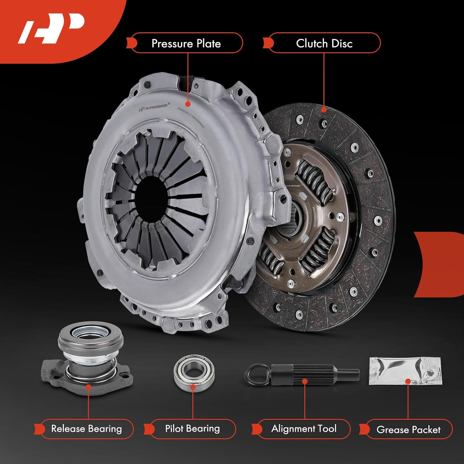 A-Premium Transmission Clutch Kit Compatible with Suzuki Grand Vitara 2009 2010 2011 2012 2013 L4 2.4L, DOHC Naturally Aspirated