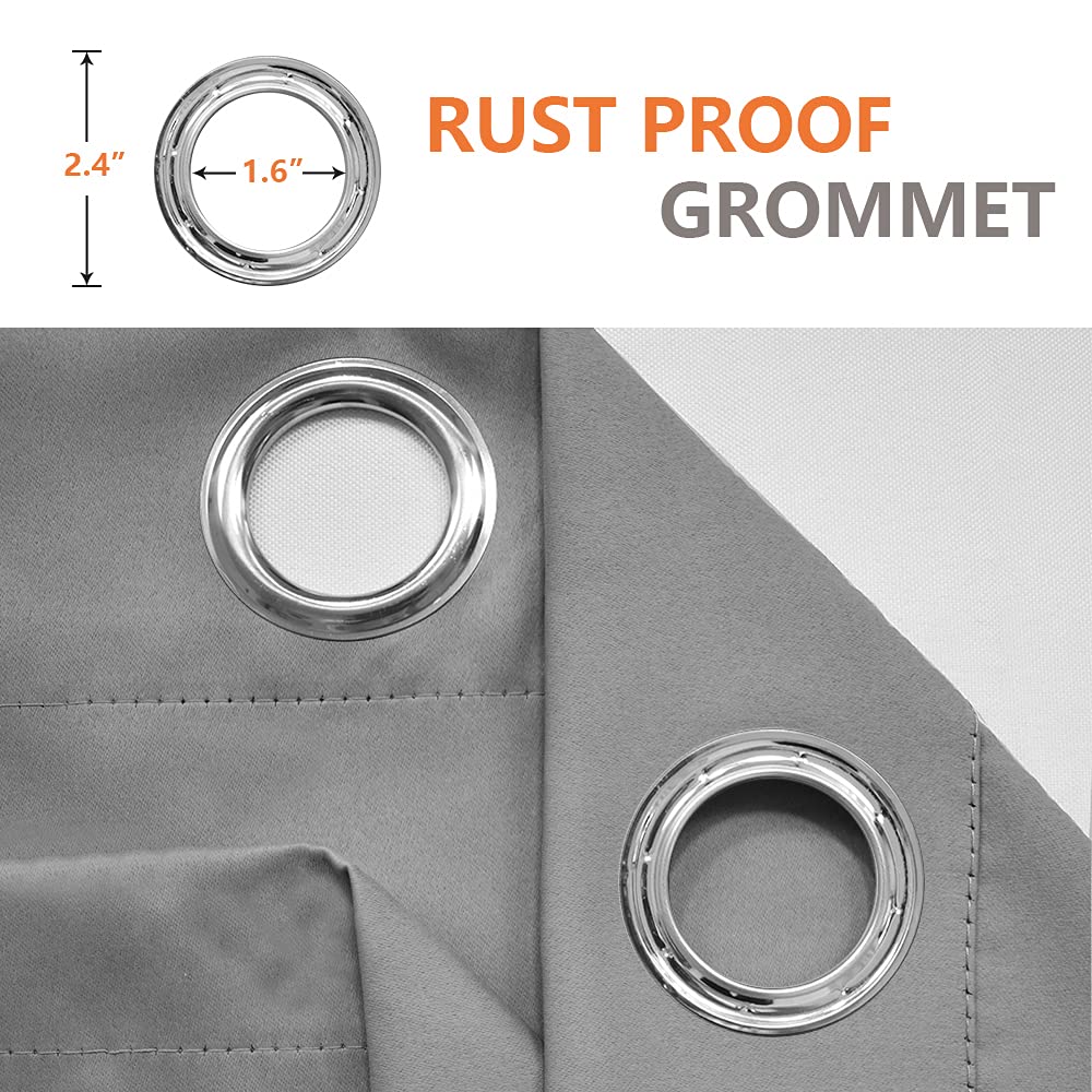 Tende antivento per esterni, con tendaggi resistenti all'acqua, per patio, gazebo da giardino (grigio chiaro, 150 x 250 cm)