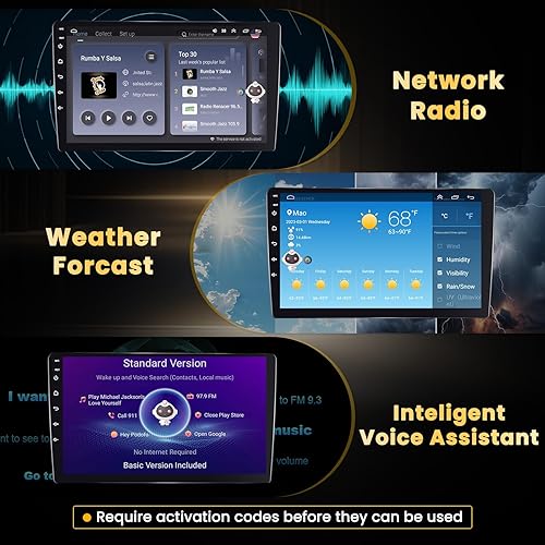 Miniatura 8 de Hikity 8 núcleos 4+64 GB para Mazda 3 2010-2013 Android Car Stereo Wireless Carplay, 9 pulgadas IPS pantalla táctil radio coche con Carplay Android